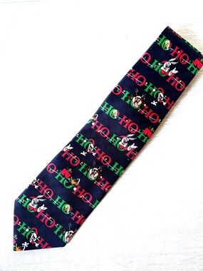 Warner Bros. Looney Tunes HO HO HO navy necktie